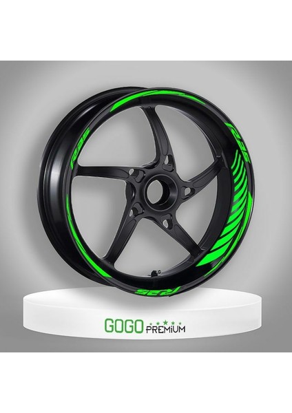 Florasan Yeşil Racing Yamaha R25 Uyumlu 1 Set Jant Şeridi