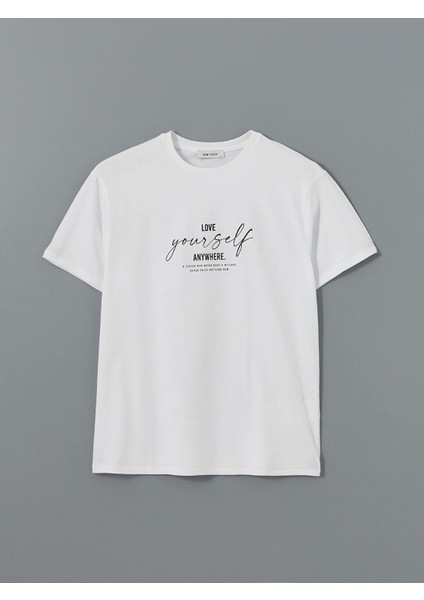 Lcw Vision Bisiklet Yaka Baskılı Kadın Tişört (S5) indirimleri