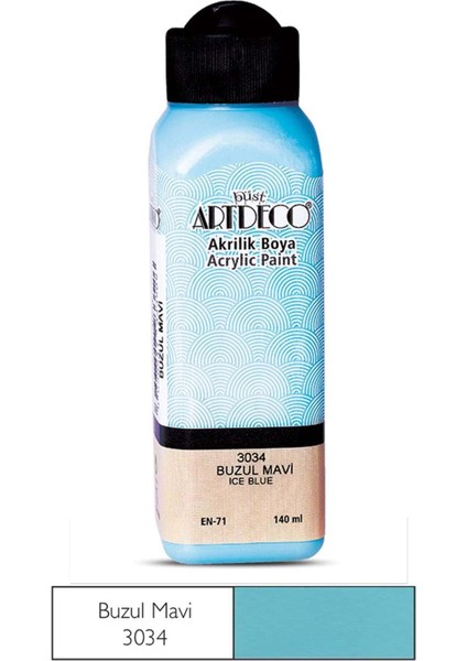 Akrilik Boya 140 ml Buzul Mavi - 4 Adet