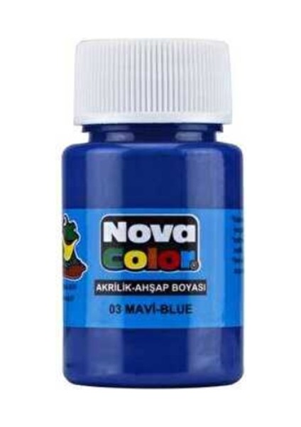Akrilik Boya 30 ml Mavi - 4 Adet
