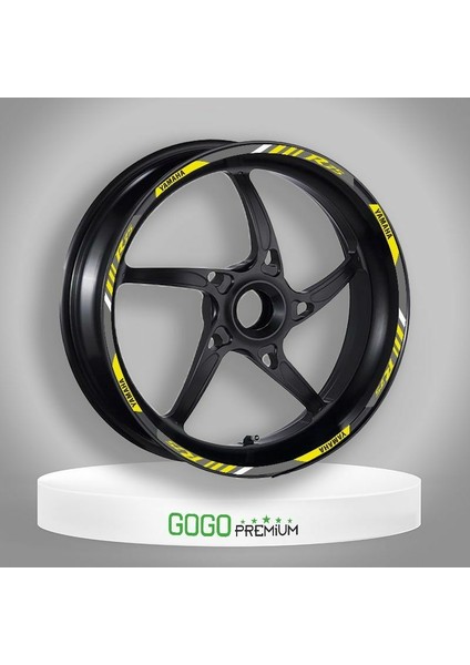 Reflektör Sarı Baskı Yamaha R25 Uyumlu 1 Set Jant Şeridi