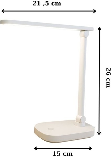 ST-7901 Şarjlı LED Masa Lambası, Dokunmatik Masaüstü Çalışma Masası Lambası 30 Smd LED