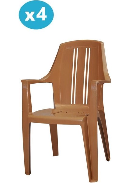 MT-GF139 Orbita Plastik Bahçe Balkon Koltuk Sandalye 4'lü Set