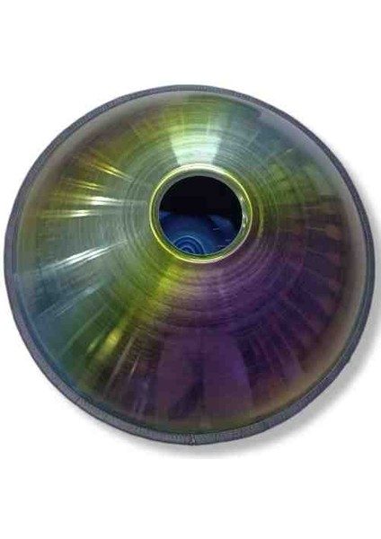 - Titanium Handpan -9 Tonlu -Re Minör ( -Bakım Yağı ,takmalı / Çıkarmalı Renkli Kuşak ve Kılıf)