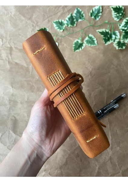 (Isim Yazıyoruz) Alesta Leather El Yapımı Hakiki Deri El Dikişi Defter Mini Boy modelleri