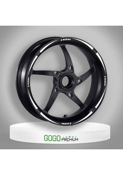 Beyaz Siyah Suzukı Uyumlu Reflektörlü 1 Set Jant Şeridi