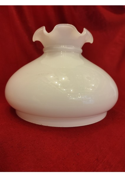 Alaaddin Cam Hakiki Opalin Parlak Beyaz Renkli (Alt Çap: 24.00cm-h:19.00cm)