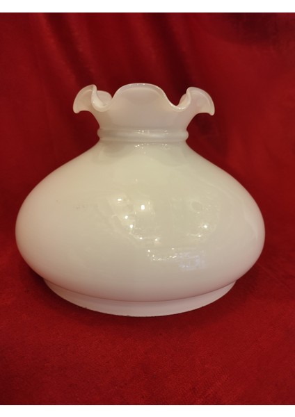 Alaaddin Cam Hakiki Opalin Parlak Beyaz Renkli (Alt Çap: 24.00cm-h:19.00cm)