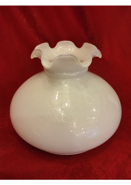 Alaaddin Cam Hakiki Opalin Parlak Beyaz Renkli (Alt Çap: 24.00cm-h:19.00cm)