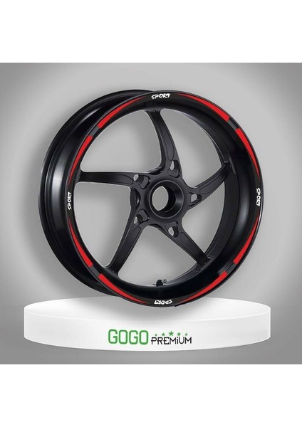 Kırmızı Siyah Sport Reflektörlü 1 Set Jant Şeridi