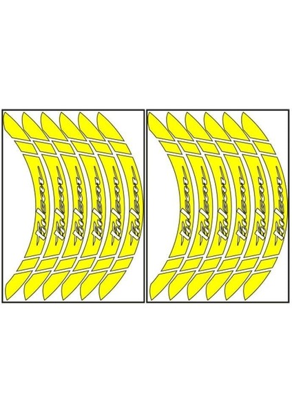 Florasan Sarı Bajaj Pulsar Uyumlu Büyük 1 Set Jant Şeridi