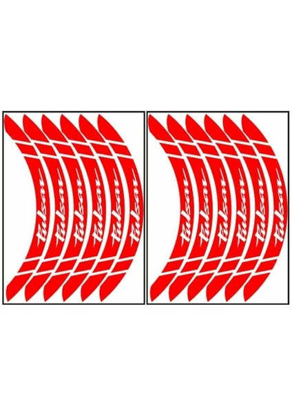 Reflektör Kırmızı Bajaj Pulsar Uyumlu Büyük 1 Set Jant Şeridi