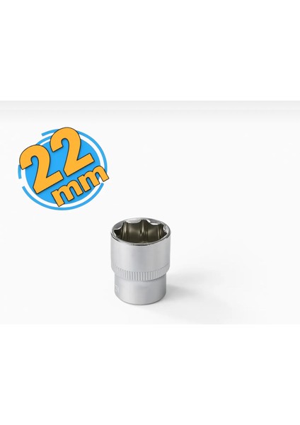 m 1/2'' Altı Köşe Lokma Anahtar 22 mm