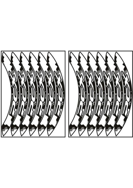 Kamuflaj Beyaz Büyük Honda Pcx Uyumlu 1 Set Jant Şeridi