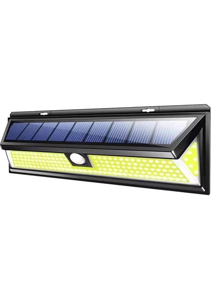 Solar 180 LED Güneş Enerjili Kumandalı 3 Modlu Duvar Lambası | Hareket Sensörlü Su Geçirmez