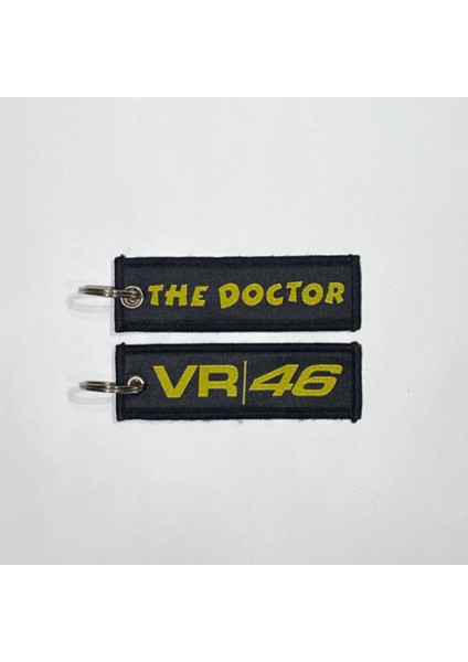 VR46 The Doctor Çift Taraflı Motosiklet Kumaş Anahtarlık