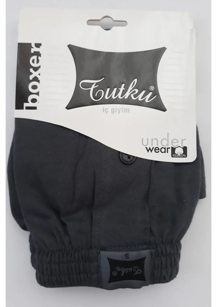 Erkek Boxer 4'lü Paket Siyah-Füme-Lacivert-Gri Asorti modelleri