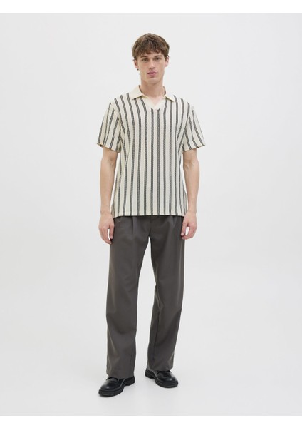 Jprbluharry Ss Splıt Neck Polo Açık Bej