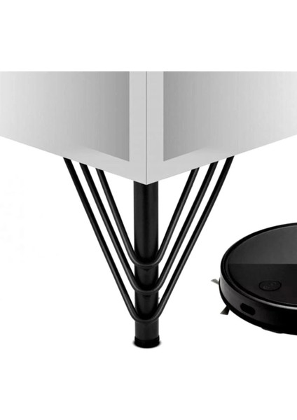 Vanessa 18 cm Metal (4 Adet ) Siyah Metal Mobilya, Dolap, Koltuk, Kanepe, Tv Ünitesi Ayakları