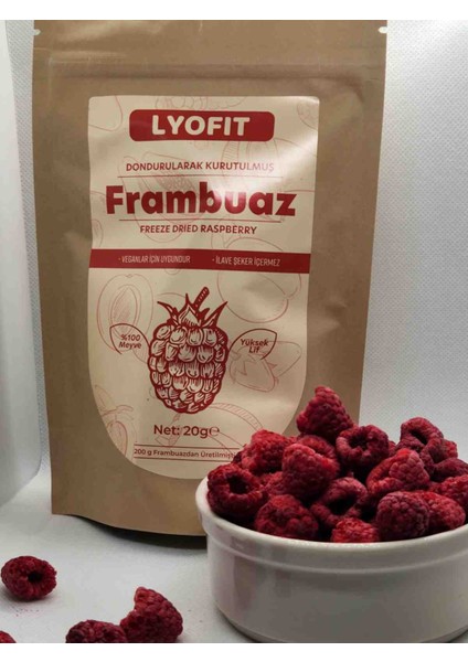 Lyofıt Frambuaz 20 gr Freeze Drıed Çıtır Meyve Cipsi