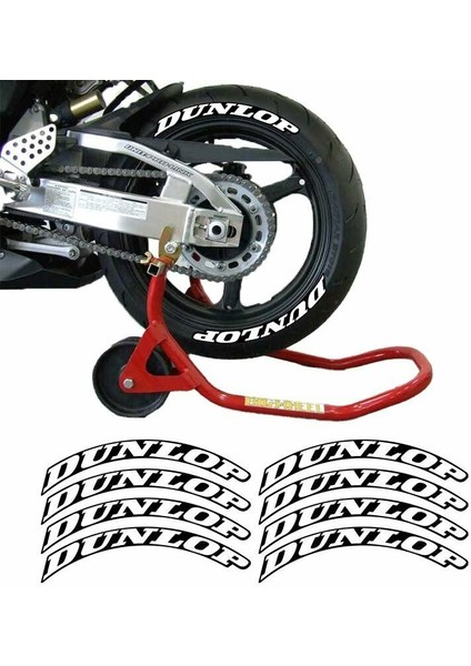 Dunlop Beyaz 3D Lastik Yanak Yazısı