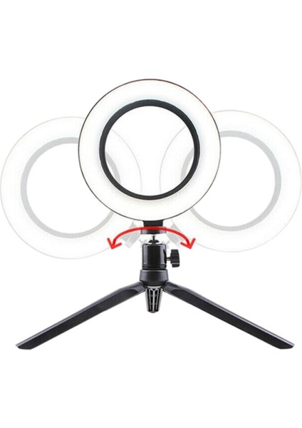 10INÇ 26CM Youtube Instagram Tiktok Selfie Stüdyo Video Fotoğraf Ring Light Tripod LED Halka Işık (4767) - Lisinya
