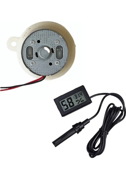 Kuluçka Makinesi Mini Viyol Çevirme Motoru 12 Volt ve Nem Ölçer ( Lisinya )