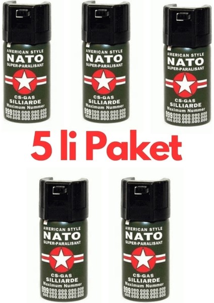 Natoo Bıber Gazı 5 Adet Birden ( Lisinya )