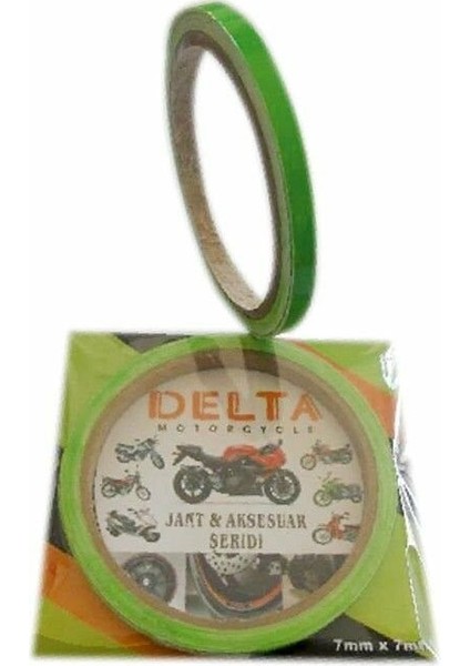 Fıstık Yeşil 7cm x 7 M Opak 1 Set Jant Şeridi