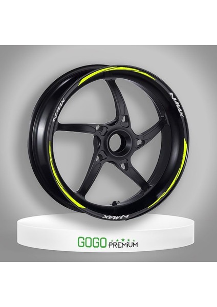 Florasan Sarı Iıı Yamaha Nmax Uyumlu 1 Set Jant Şeridi