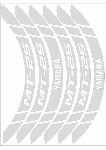 Reflektör Beyaz Geniş Yamaha Mt-25 Uyumlu 1 Set Jant Şeridi