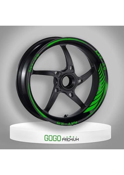 Reflektör Yeşil Yamaha Mt-25 Uyumlu Racıng 1 Set Jant Şeridi