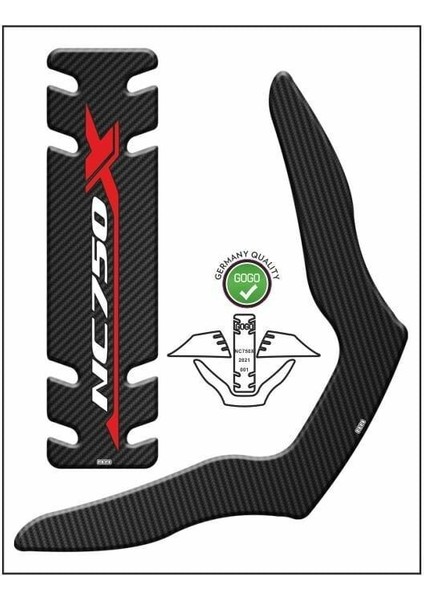 Honda NC750X 2021 - 2024 Uyumlu Tank Pad 001