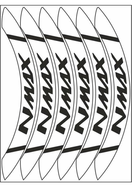 Beyaz Geniş Yamaha Nmax Uyumlu 1 Set Jant Şeridi