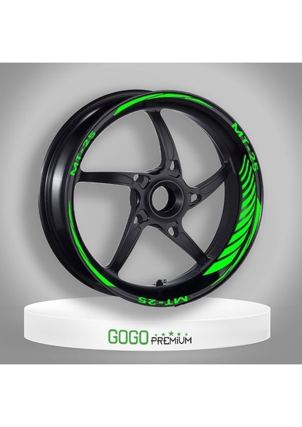 Florasan Yeşil Yamaha Mt-25 Uyumlu Racıng 1 Set Jant Şeridi