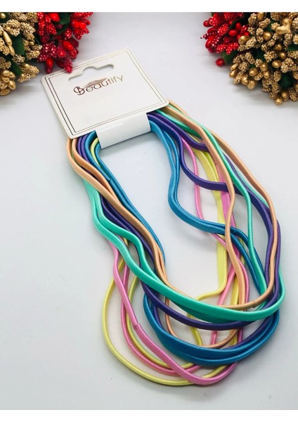 Saç Bandı Çok Renkli Elastik Sporcu Bandı Lastik Bandana 12’li fırsatları