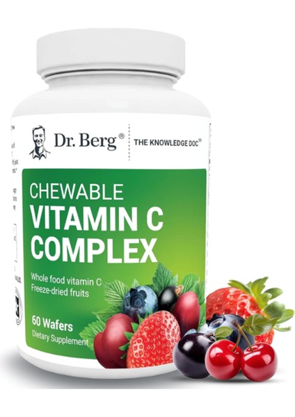 Chewable Vitamin C Complex - Made With Organic, Non-Gmo Berries - 60 Chewable Delicious Wafers.abd Menşei