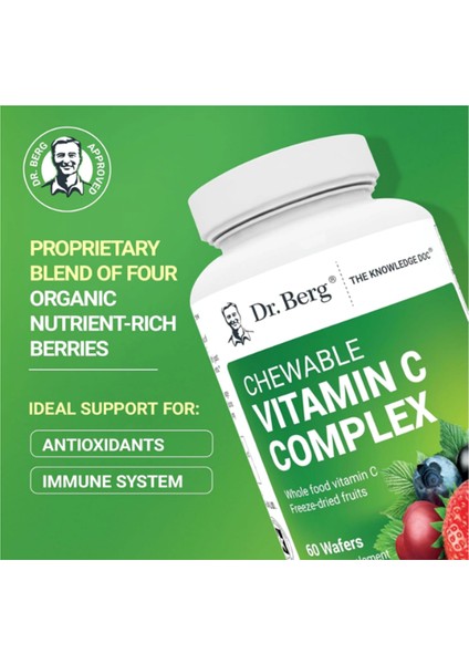Chewable Vitamin C Complex - Made With Organic, Non-Gmo Berries - 60 Chewable Delicious Wafers.abd Menşei modelleri