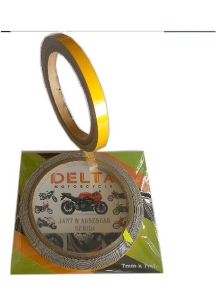 Sarı 7cm x 7 M Opak 1 Set Jant Şeridi