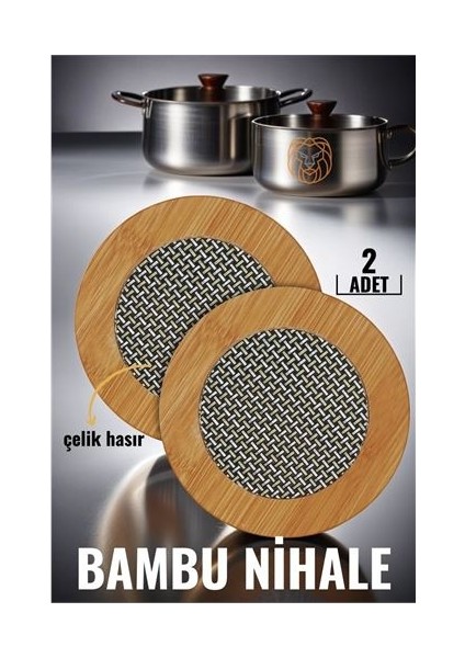 2 Li Bambu Çelik Telli Nihale Falper Design