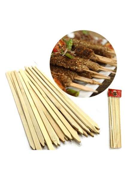 Adana Geniş Ahşap Çöp Şiş 30CM (4767) - Lisinya