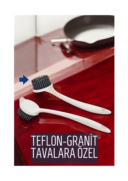 Teflon ve Granit Tava Tencere Fırçası Silikon Teflon Fırçası