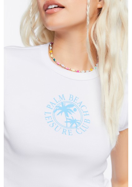 Palm Beach Grafik Kısa Tişört