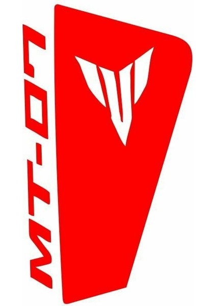 Yamaha MT07 2014 - 2017 Uyumlu Kırmızı Siperlik Sticker Set