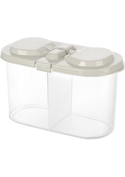 2 Bölmeli Saklama ve Erzak Kabı 1200 ml