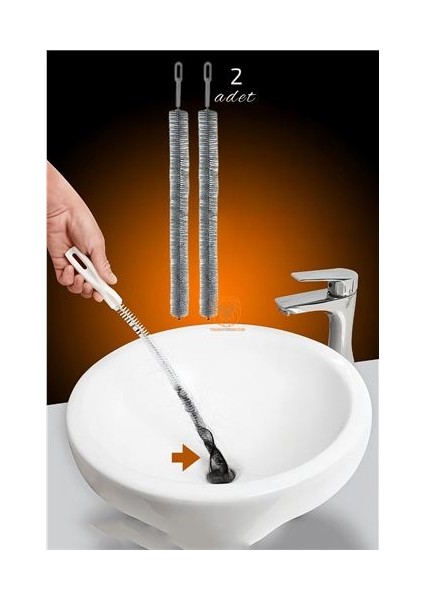 Mutfak Banyo Lavabo Gider Açma Fırçası 2 Adet