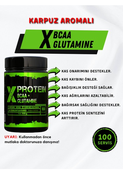 Bcaa + Glutamine 500 gr Karpuz Aromalı fırsatları