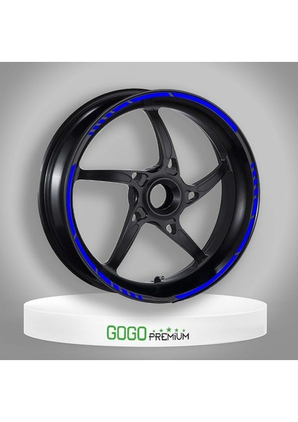 Reflektör Mavi Kesik 1 Set Jant Şeridi