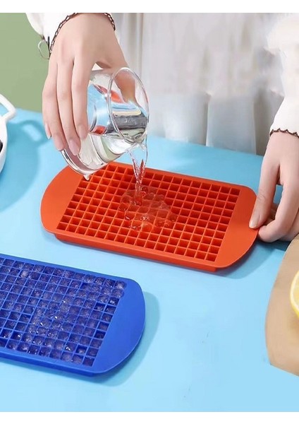 160'LI Mini Küp Şekilli Silikon Buzluk - Mini Küplü Sunum Buzluk modelleri
