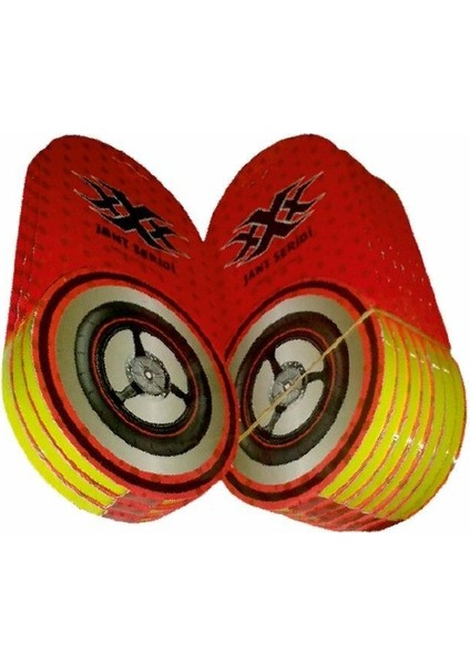 Florasan Sarı 7cm x 7 M Lüks 1 Set Jant Şeridi